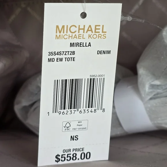 Michael Kors Mirella Ombré Logo MD Tote SET Blue - Picture 8 of 13